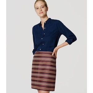 Loft Jacquard Mini Skirt - Size 10